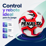 Balón de Futbolito Penalty Storm XXV N°4 PU Cosido a Mano | Rojo