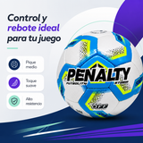 Balón de Futbolito Penalty Storm XXV N°4 PU Cosido a Mano | Azul