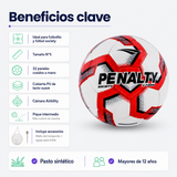 Balón de Futbolito/ Futbol7 Penalty Storm XXV N°5 PU Cosido a Mano | Rojo