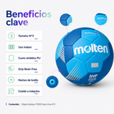 Balón de Handball Molten F1800 Resin Free N°3