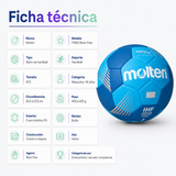Balón de Handball Molten F1800 Resin Free N°3