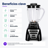 Licuadora Sindelen L-26000NG Reverso Mix 1000W con Vaso de Vidrio 2,2 Litros