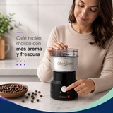 Molinillo Electrico De Café Sindelen 12 Tazas para Granos y Semillas