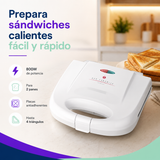 Sandwichera Sindelen Sw-850/840 2 Panes 800w Antiadherente | Blanco