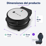 Máquina de Mini Waffles Blanik BMW079 600W Antiadherente | Negra