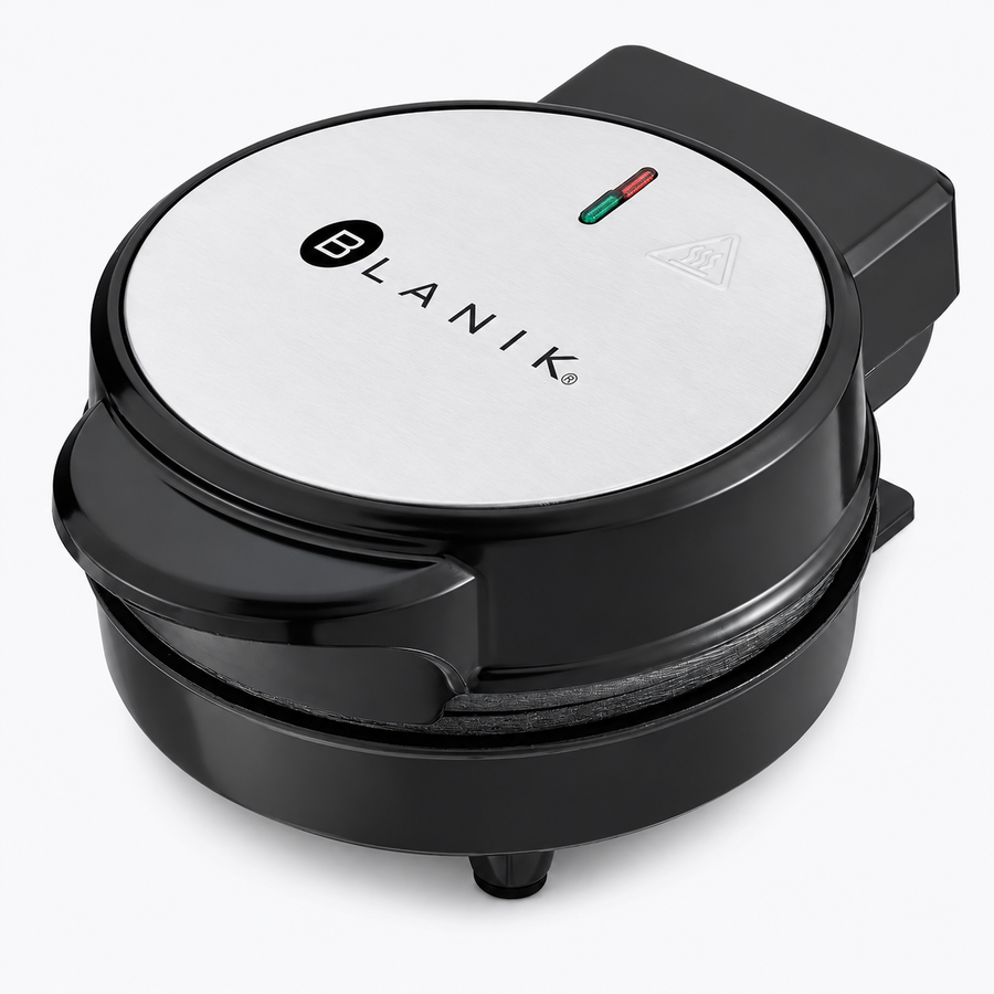 Máquina de Mini Waffles Blanik BMW079 600W Antiadherente | Negra