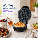 Máquina de Mini Waffles Blanik BMW079 600W Antiadherente | Negra