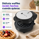 Máquina de Mini Waffles Blanik BMW079 600W Antiadherente | Negra