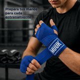 Pack Vendas de Boxeo Muuk Super Flexibles 4,5 m con Velcro | Azul
