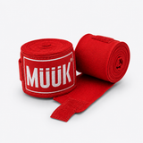 Pack Vendas de Boxeo Muuk Super Flexibles 4,5 m con Velcro | rojo