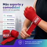 Pack Vendas de Boxeo Muuk Super Flexibles 4,5 m con Velcro | rojo