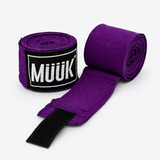Pack Vendas de Boxeo Muuk Super Flexibles 4,5 m con Velcro | Purpura