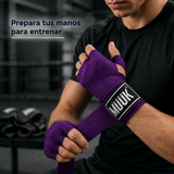 Pack Vendas de Boxeo Muuk Super Flexibles 4,5 m con Velcro | Purpura