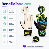 Guantes de Arquero DRB Rainbow para Niños con Férulas | Amarillo