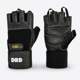 Guantes Fitness DRB King 2.0 de Cuero con Muñequera y Velcro