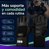 Guantes Fitness DRB King 2.0 de Cuero con Muñequera y Velcro