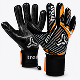 Guantes de Arquero Train TRIFÓN Látex Alemán 4mm con Férulas Extraíbles | Negro