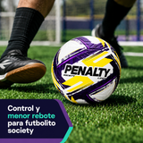 Balón de Futbolito Society Penalty Líder XXVI Ultra Fusion PU | Morado/Amarillo