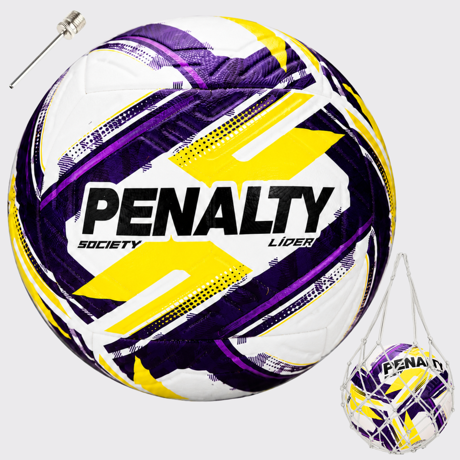 Balón de Futbolito Society Penalty Líder XXVI Ultra Fusion PU | Morado/Amarillo