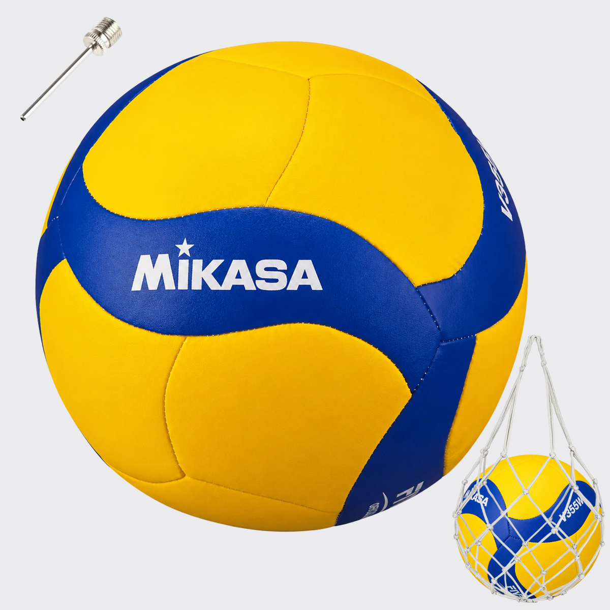 Balon Voleibol Mikasa V360W N°5 con Malla y Aguja